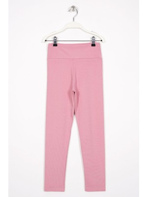 Zepkids Fitilli Pembe Renk Kız Çocuk Tayt