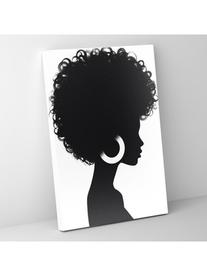 Painted Anarchy Afro Saç Kanvas Tablo - Afro, Ev Dekorasyonu, Siluet, Minimalist Tasarım, 30X50