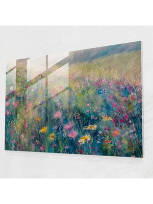 Painted Anarchy Claude Monet Cam Duvar Sanatı Pastel Çayır Duvar Dekorasyonu - Claude Monet, Claude Monet, Modern Sanat, Cam Sanatı, 45X30