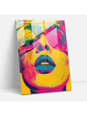Painted Anarchy Andy Warhol Cam Duvar Sanatı - Canlı Renkler - Andy Warhol, Cam Duvar Sanatı, Cam Sanatı, Modern Sanat, 30X45