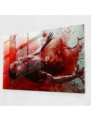 Painted Anarchy Raw Emotion Cam Duvar Sanatı - Caravaggio, Duvar Dekorasyonu, Ev Dekorasyonu, Cam Sanatı, 45X30