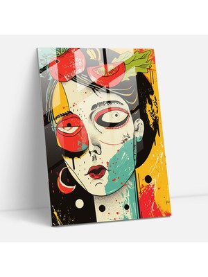 Painted Anarchy Andy Warhol Cam Baskı Ev ​​dekorasyonu - Andy Warhol, Andy Warhol, Cam Duvar Sanatı, Cam Sanatı, 30X45