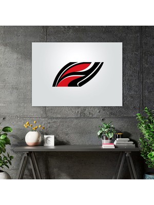 Painted Anarchy Formula 1 Kanvas Tablo - Minimalist Yarış Çizgileri Duvar Tablosu - Formula 1, Duvar Dekorasyonu, Şık ve Şık, Yarış Çizgileri, 50X30 cm