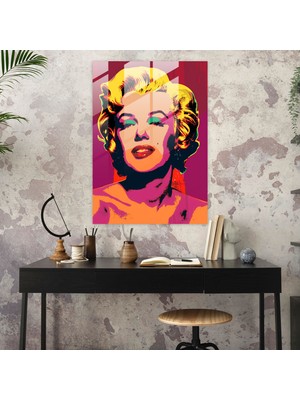 Painted Anarchy Andy Warhol Cam Baskı Marilyn Monroe Modern Duvar Tablosu - Andy Warhol, Andy Warhol, Modern Sanat, Cam Baskı, 25X35