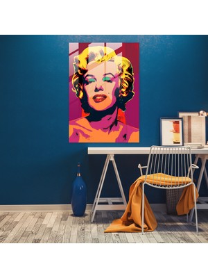 Painted Anarchy Andy Warhol Cam Baskı Marilyn Monroe Modern Duvar Tablosu - Andy Warhol, Andy Warhol, Modern Sanat, Cam Baskı, 25X35