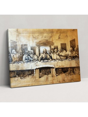 Painted Anarchy Leonardo Da Vinci Son Akşam Yemeği Duvar Tablosu - Leonardo Da Vinci, Ev Dekorasyonu, Leonardo Da Vinci, Kanvas Tablo, 50X30