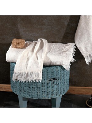 Nazik Home Alina Dantelli Ve Nakışlı Yüz Havlusu (50 X 90 Cm)