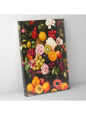 Painted Anarchy Pop Art Natürmort Meyve ve Çiçekler Duvar Dekorasyonu - Klasisizm ve Popart, Kanvas, Kanvas Tablo, Ev Dekorasyonu, 30X50