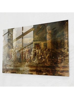 Painted Anarchy Klasisizm Cam Duvar Sanatı: Antik Yunan Resmi - Klasisizm, Ev Dekorasyonu, Klasisizm, Cam Baskı, 70X50