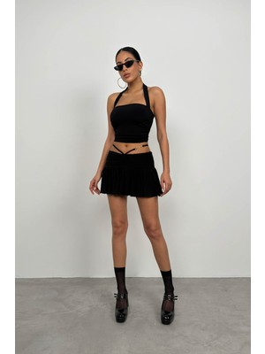 Black Fashion Çapraz Askılı Bluz