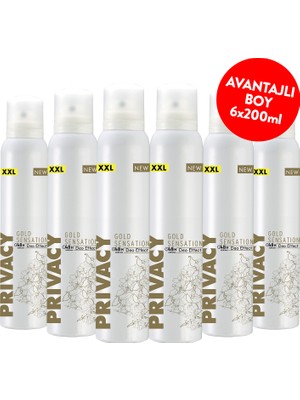 Privacy Woman Gold Sensations Kadın Deodorant 6x200 Ml