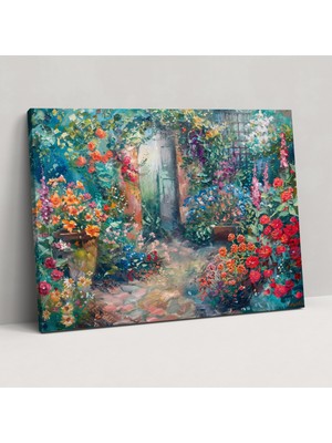 Painted Anarchy Renkli Bahçe Duvar Tablosu - Claude Monet, Claude Monet Stili, Ev Dekorasyonu, Kanvas Tablo, 50X30