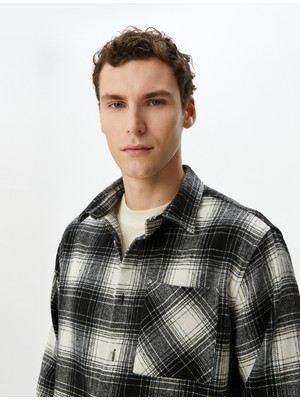 Koton Oduncu Gömleği Cep Detaylı Klasik Yaka Uzun Kollu