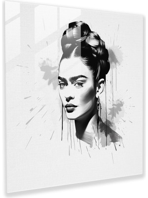 Painted Anarchy Frida Kahlo Cam Baskı - Frida Kahlo, Cam Sanatı, Cam Baskı, Cam Duvar Sanatı, 30X30