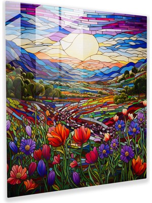 Painted Anarchy Anadolu Cam Baskı - Geleneksel Türk Mozaik Sanatı - Anadolu, Cam Sanatı, Cam Baskı, Cam Duvar Sanatı, 30X30