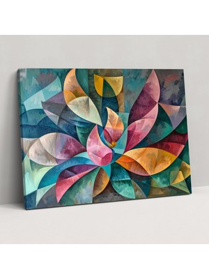 Painted Anarchy Pastel Kübist Çiçek Aranjmanı Kanvas Tablo - Pablo Picasso, Kanvas Tablo, Duvar Dekorasyonu, Kanvas Tablo, 50X30