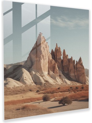 Painted Anarchy Anadolu Serenity Cam Baskı - Anadolu, Modern Sanat, Kaya Oluşumları, Kapadokya, 30X30