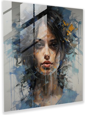 Painted Anarchy Çağdaş Portre Füzyonunun Zarif Cam Duvar Sanatı, 30X30 cm