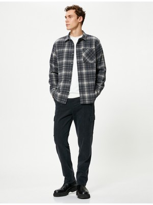 Koton Oduncu Gömleği Cep Detaylı Klasik Yaka Uzun Kollu