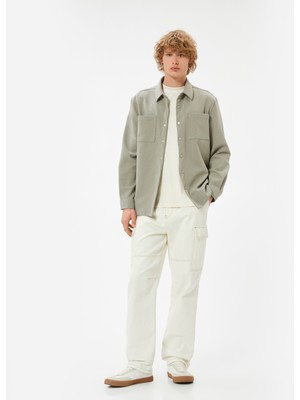 Koton Gömlek Ceket Cep Detaylı Çıtçıt Düğmeli Klasik Yaka