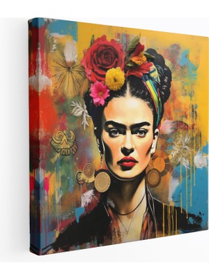 Soyut Frida Kahlo Kanvas Tablo - Frida Kahlo, Kanvas Tablo, Ev Dekorasyonu, Kanvas Tablo, 30X30