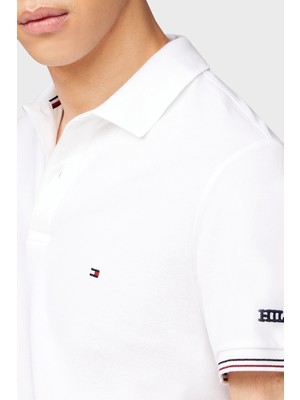 Tommy Hilfiger Pamuklu Slim Fit Erkek Polo Yaka T-Shirt MW0MW35619 Ybr