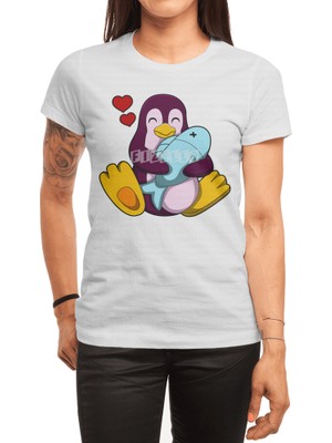 Fizello Penguin With Fish & Hearts Spor T-Shirt