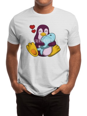 Fizello Penguin With Fish & Hearts Spor T-Shirt