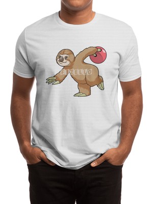 Fizello Sloth At Bowling With Bowling Ball Spor T-Shirt