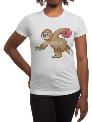 Fizello Sloth At Bowling With Bowling Ball Spor T-Shirt