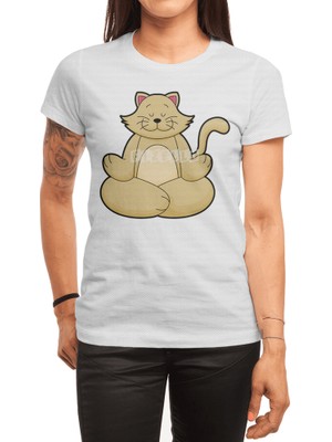 Fizello Cat At Yoga Stretching Exercise In Cross Legged Spor T-Shirt