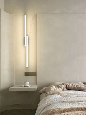 Rika Lighting Beyaz Ikili LED Duvar Apliği 70CM Günışığı Ikili Alüminyum