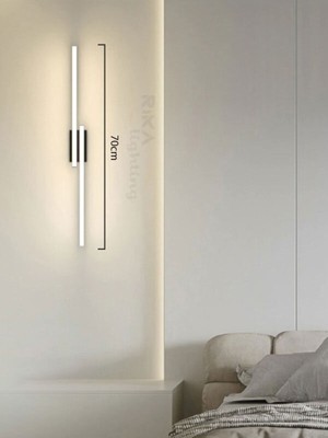 Rika Lighting Beyaz Ikili LED Duvar Apliği 70CM Günışığı Ikili Alüminyum