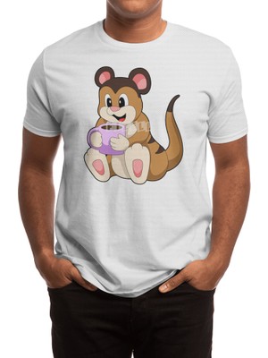 Fizello Meerkat With Cup Of Coffee Spor T-Shirt