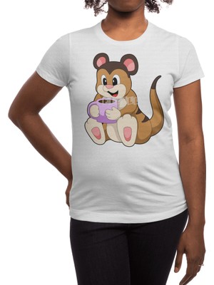 Fizello Meerkat With Cup Of Coffee Spor T-Shirt