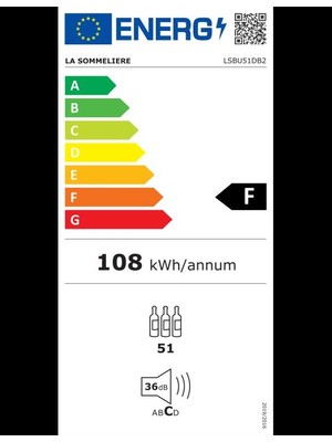 La Sommeliere Ankastre Şarap Dolabı, 2 Zon, 51 Şişe Kapasiteli