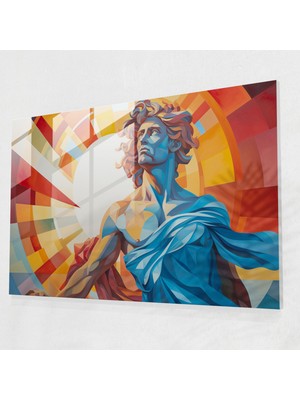 Mitoloji Cam Baskı - Apollo, Müzik Tanrısı - Mitoloji, Yunan Mitolojisi, Soyut Sanat, Müzik Tanrısı, 45X30