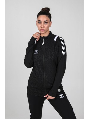Hummel Dream Kamp Eşofman Üstü Siyah Kadın Desenli Rahat Kesim Sezonluk Ürün