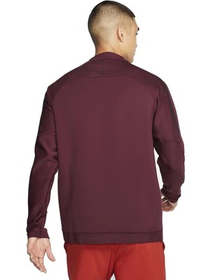 Nike Pro Dri Fit Full Zip Sportswear Jacket Erkek Fermuarlı Spor Ceket Bordo