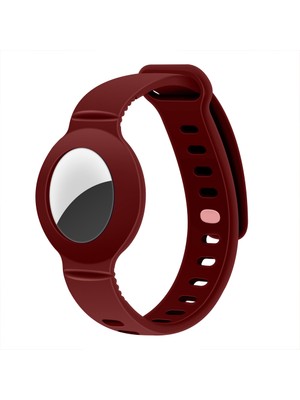 Sneezy Apple Airtag Yüksek Kaliteli Anahtarlık ve Bileklik Kılıfı 360 Tam Koruma Silikon Kordon