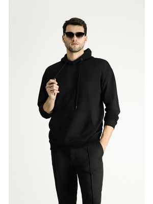 Kapüşonlu Oversize Pamuklu Sweatshirt