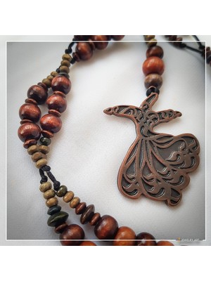 Z Jewelry Art Bhatakan - El Yapımı Etnik Otantik Bohem Kadın Erkek Unisex Semazen Kolye