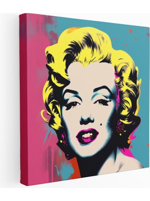 Painted Anarchy Andy Warhol'dan Ilham Alan Marilyn Monroe Kanvas Tablo, 30X30 cm