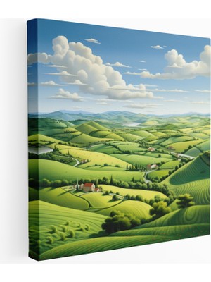 Painted Anarchy Rolling Hills Çağdaş Kanvas Tablo, 30X30 cm