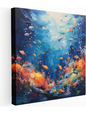 Painted Anarchy Soyut Sualtı Düşleri Kanvas Tablo, 30X30 cm