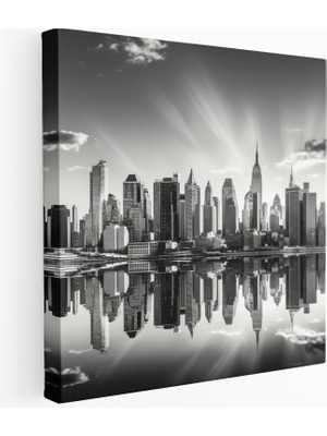 Painted Anarchy Manhattan Skyline Panoramik Kanvas Tablo, 30X30 cm