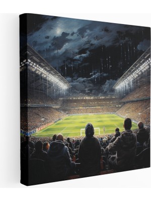 Painted Anarchy Yoğun Futbol Maçı Kanvas Tablo, 30X30 cm