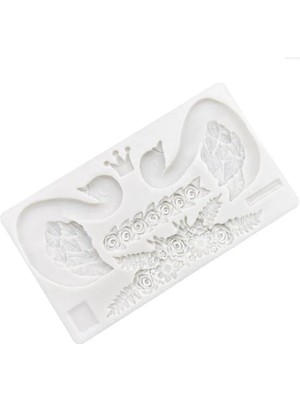 Tinky Winky Kuğu Temalı Silikon Çikolata, Kek , Sabun,pasta,dondurma Cupcake Kalıbı