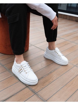 Follini Kadın Deri Sneaker Beyaz