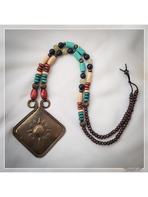 Z Jewelry Art Bhandara - Etnik Otantik Boho Kadın Erkek Kolye